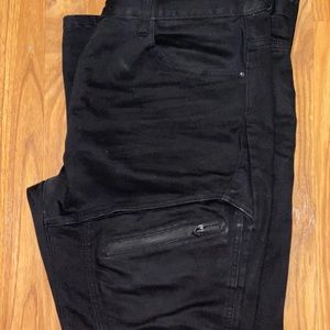 BLACK MOTO JEANS